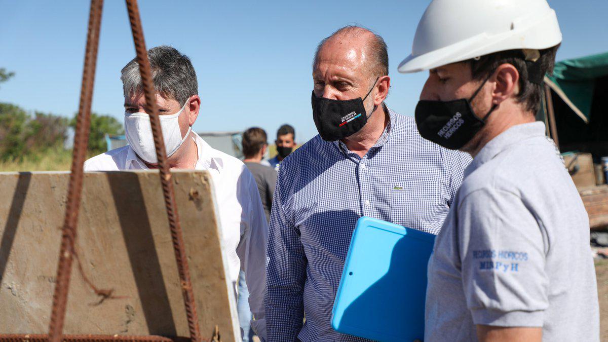 Foto archivo -El gobernador Omar perotti recorre Obras en el departamento Castellanos